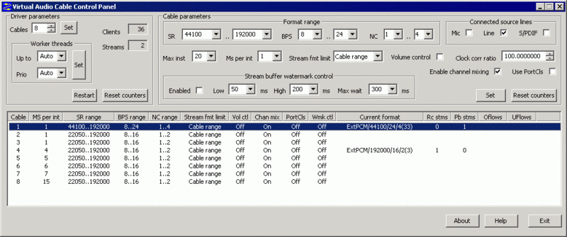 Virtual Audio Cable Screenshot
